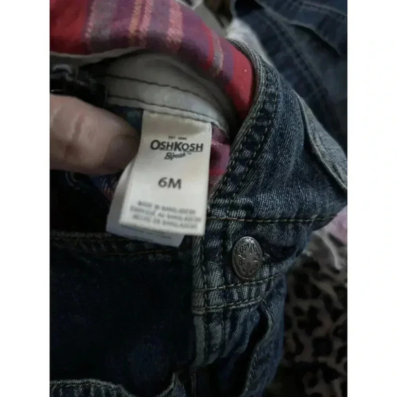 6M Osh Kosh Flannel Lined Denim Overalls - Picture 6 of 7